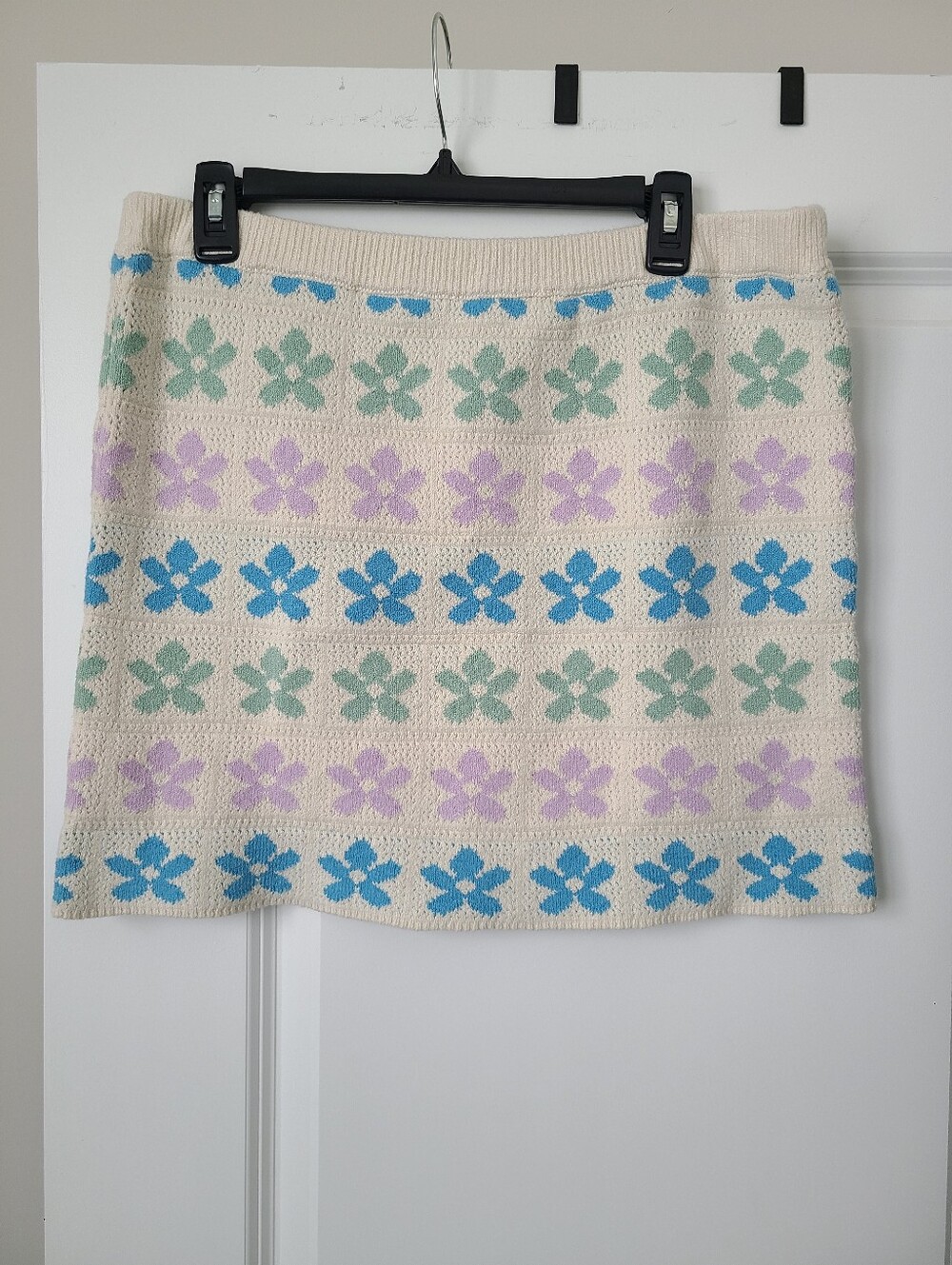 American Eagle Granny Square Knit Mini Skirt